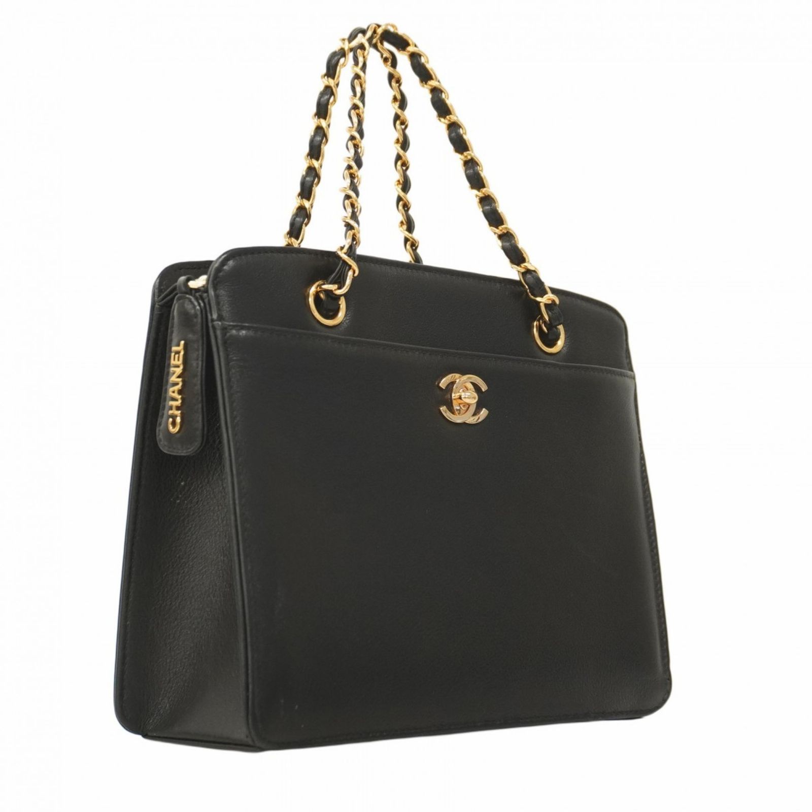 シャネル(Chanel) シャネル ハンドバッグ レザー ブラック レディース