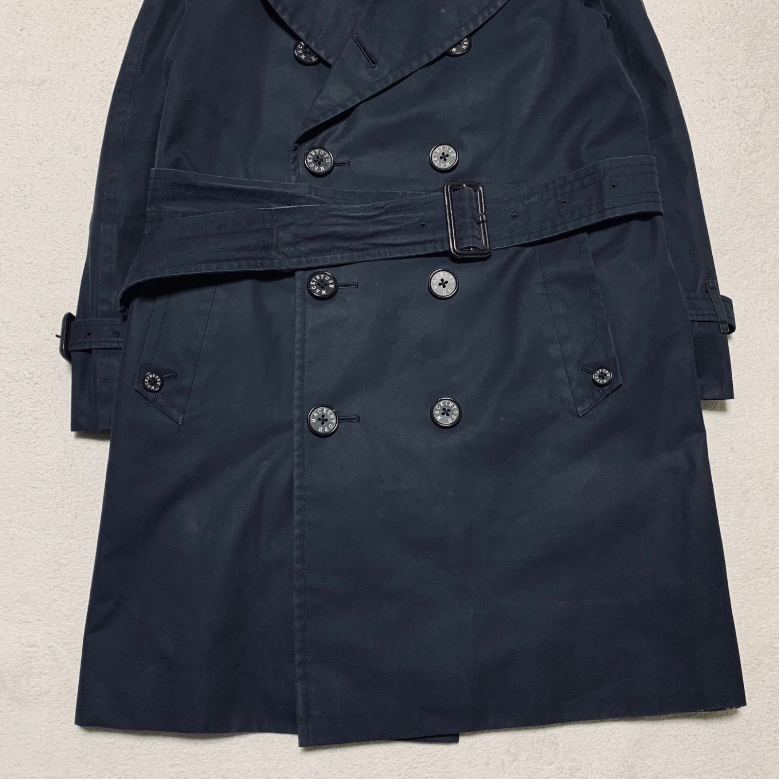 マッキントッシュロンドン　トレンチ　ライナー　ネイビー　山陽商会　42(XL) MACKINTOSH LONDON トレンチコート ダブルブレスト ウールライナー付