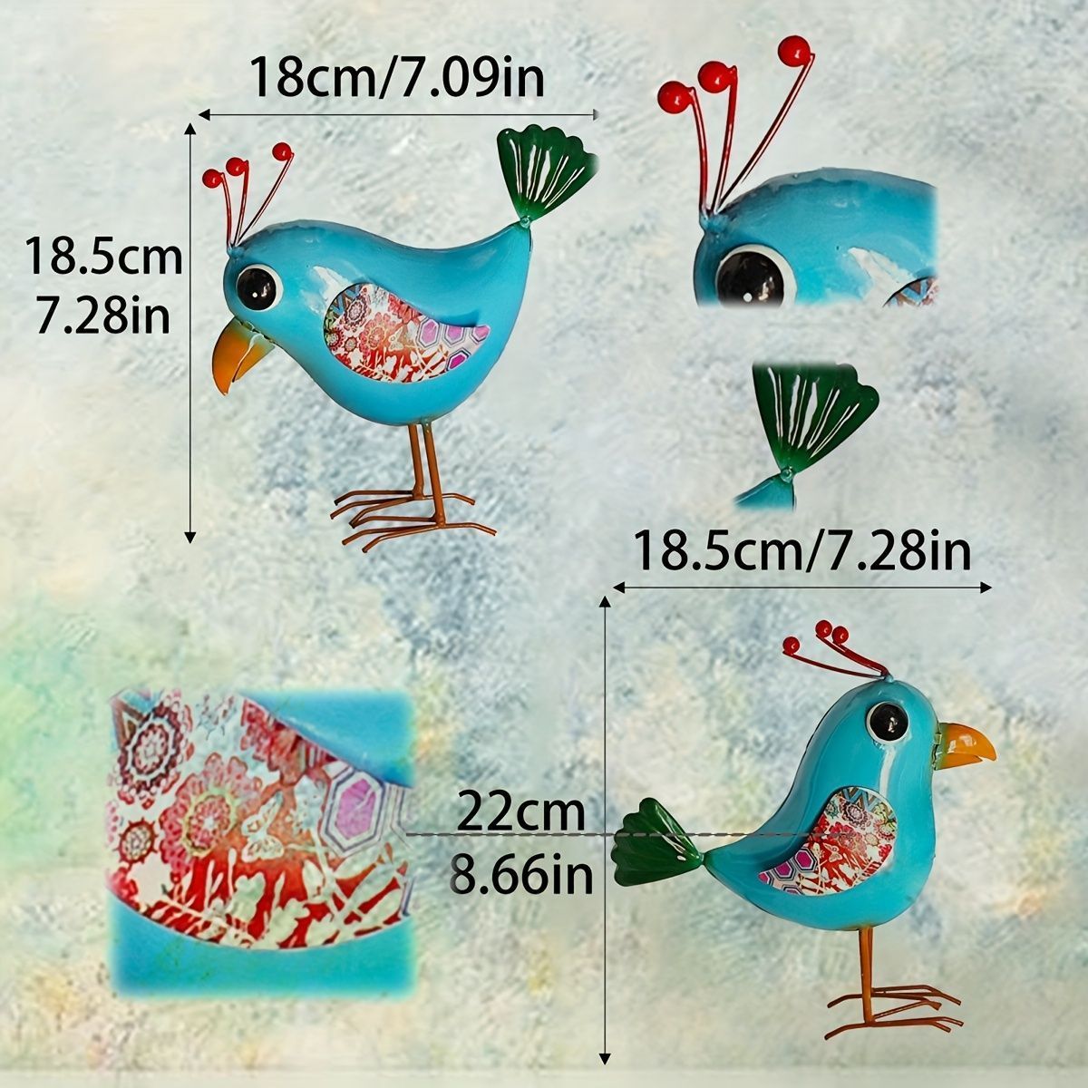 置物 オブジェ ガーデンオーナメント 小鳥 トリ とり 2羽セット 黄色