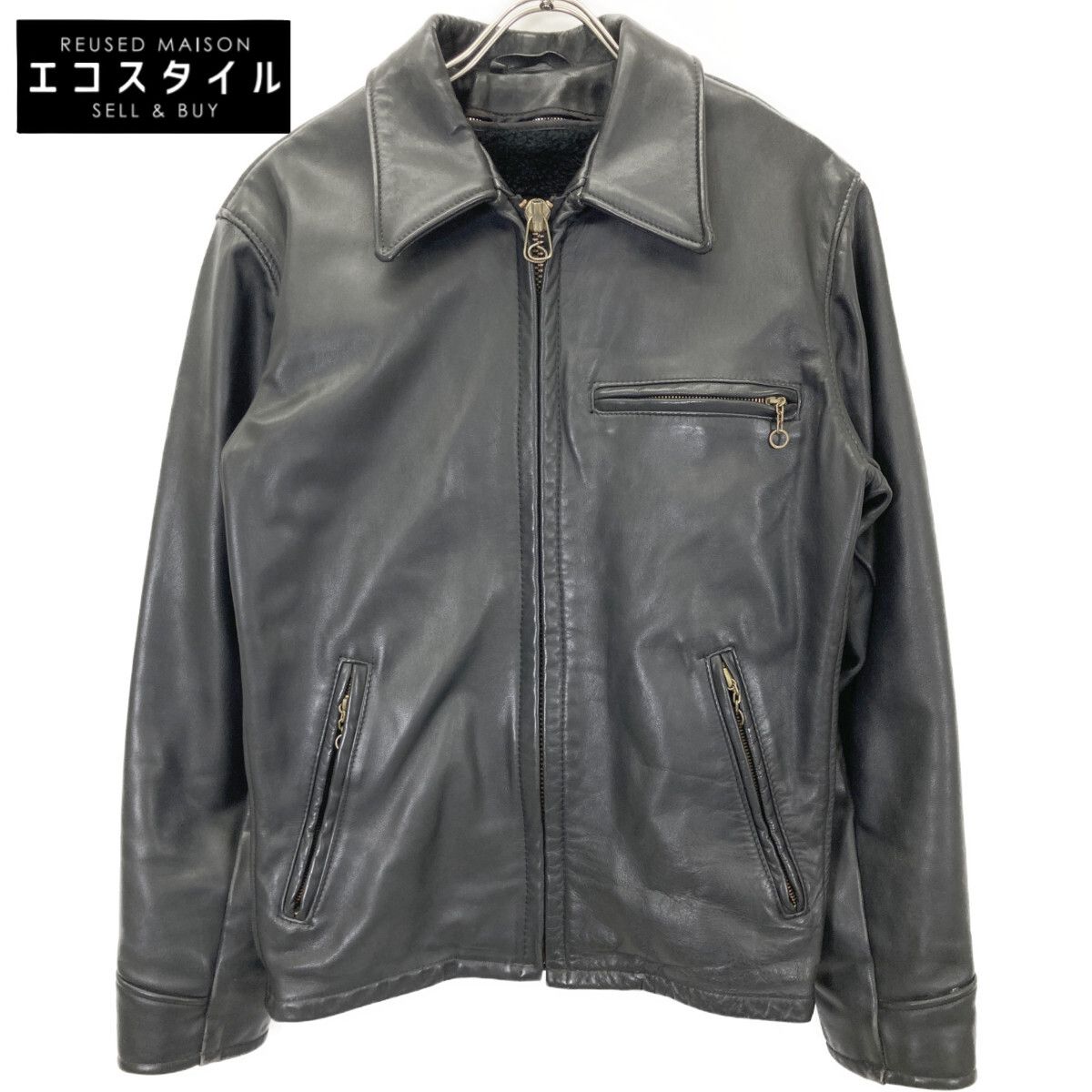 SCHOTT ショット AT101 USA製 襟付き ライダース ライナー付き 34