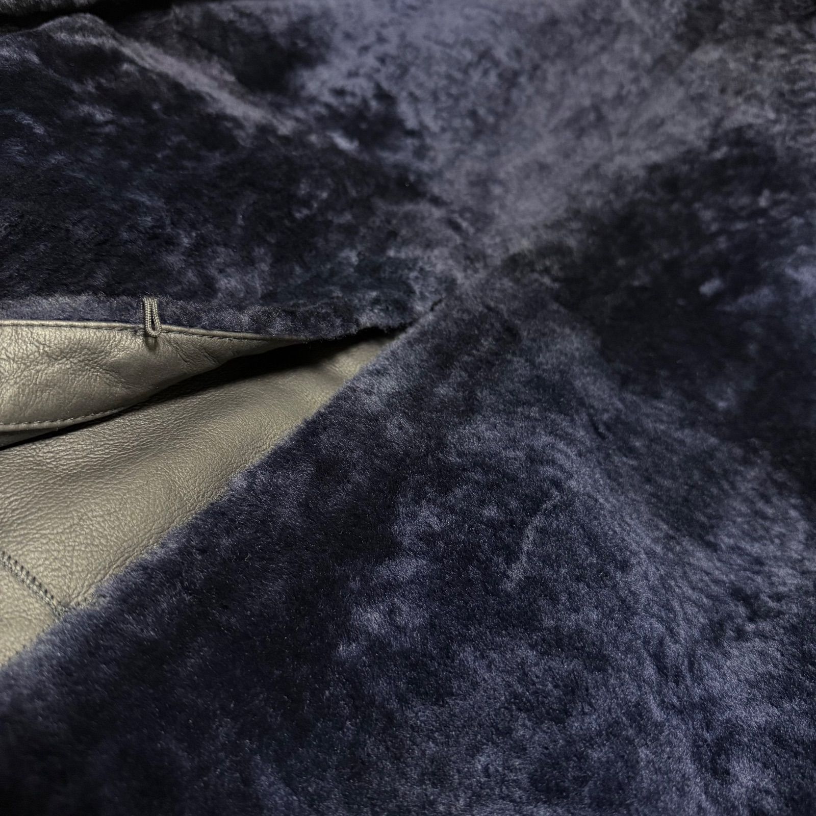 定価30万円✨Theory リバーシブルムートンジャケット 黒×ネイビー S