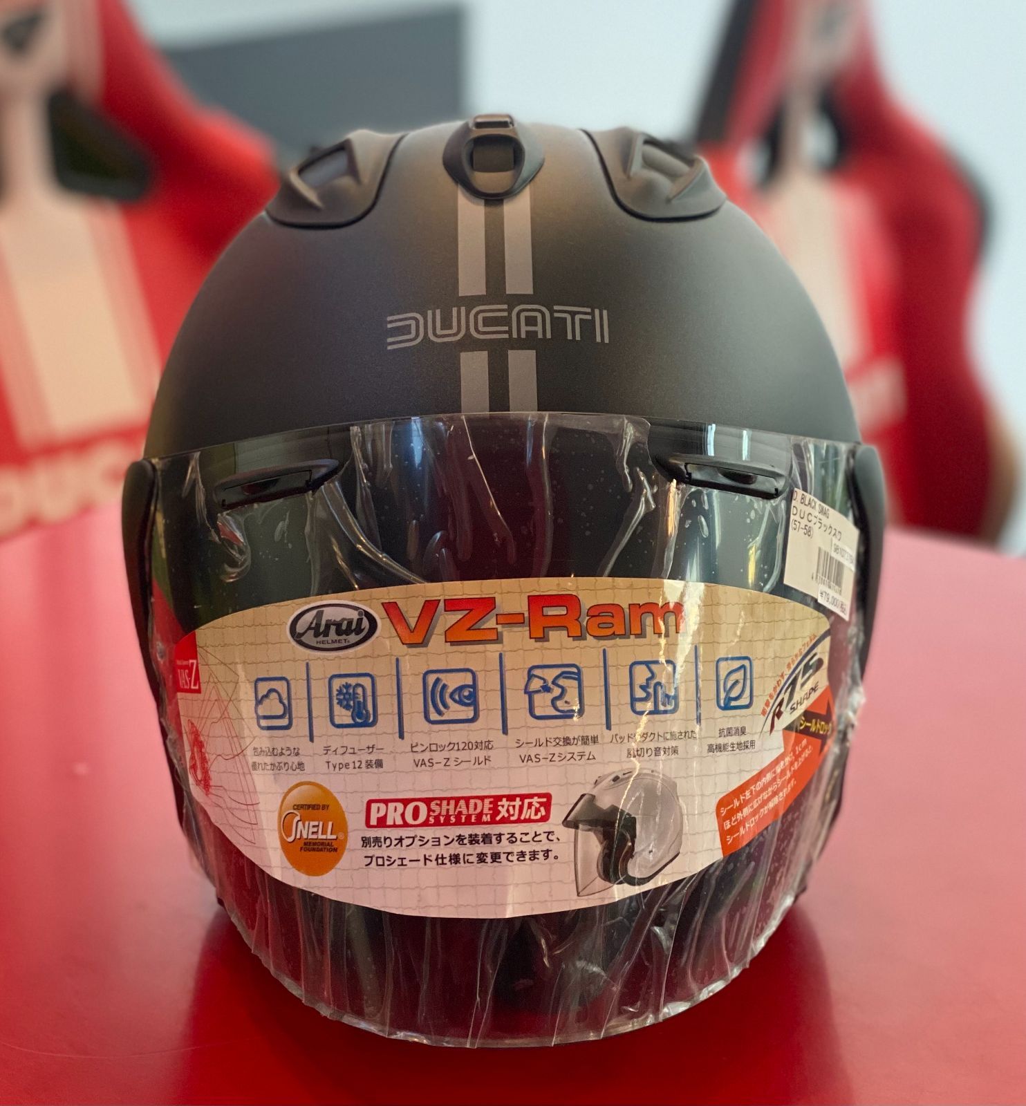 ドゥカティ 純正 BLACK SWAG ARAI JIS ヘルメット Mサイズ Arai製 正規