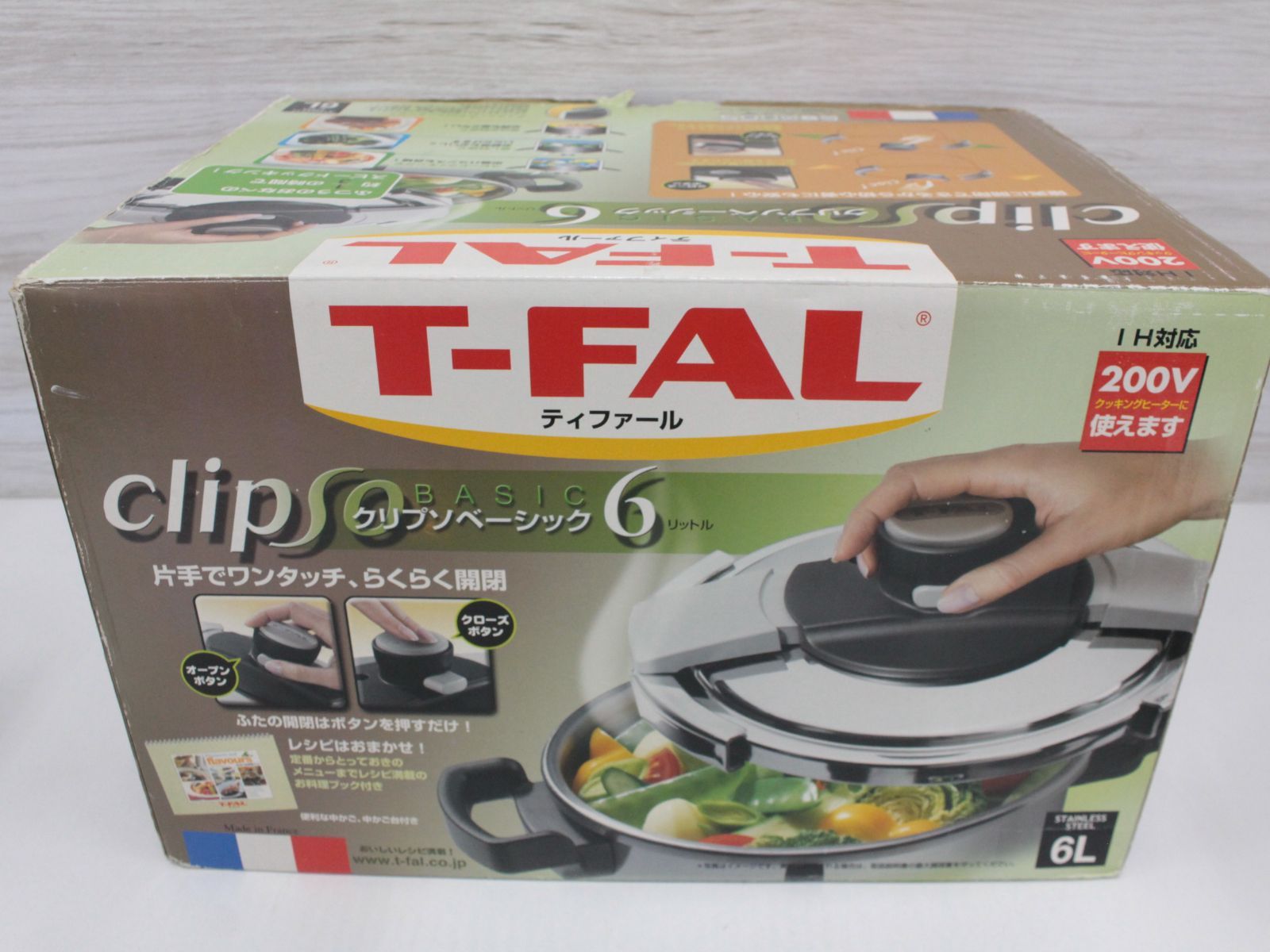 【未使用】 T-fal ティファール 圧力鍋 クリプソ ベーシック 6L IH 行董】T-fal/ティファール クリプソベーシック 圧力なべ 6L IH対応