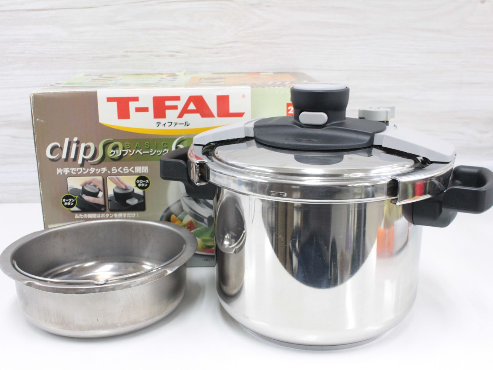 行董】T-fal/ティファール クリプソベーシック 圧力なべ 6L IH対応