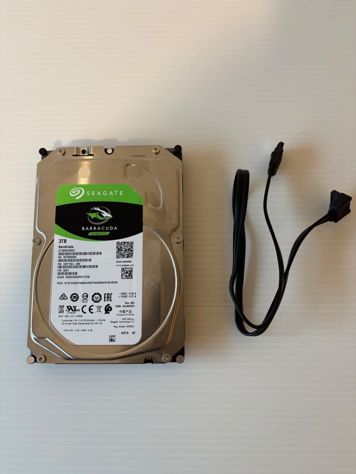 内蔵型ハードディスクドライブ ST3000DM007-1WY10G 3TB HDD Seagate