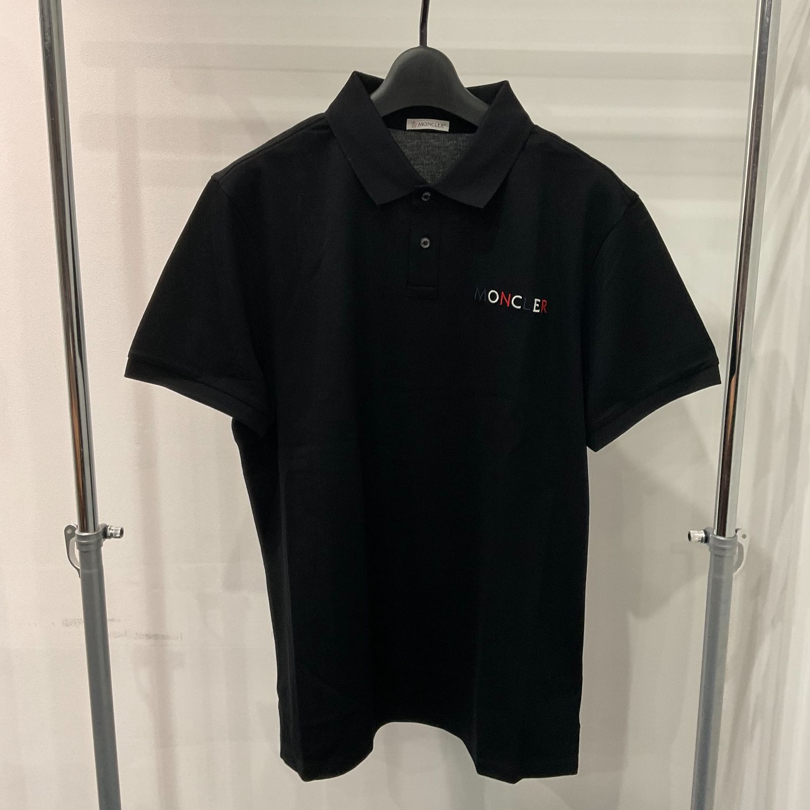 モンクレール ロゴ ポロシャツ 黒 D25064082 - メルカリ