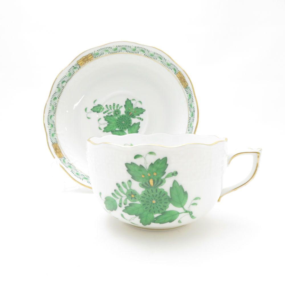 美品 Herend 美品 Herend ヘレンド アポニーグリーン (AV) 517 中皿 1枚