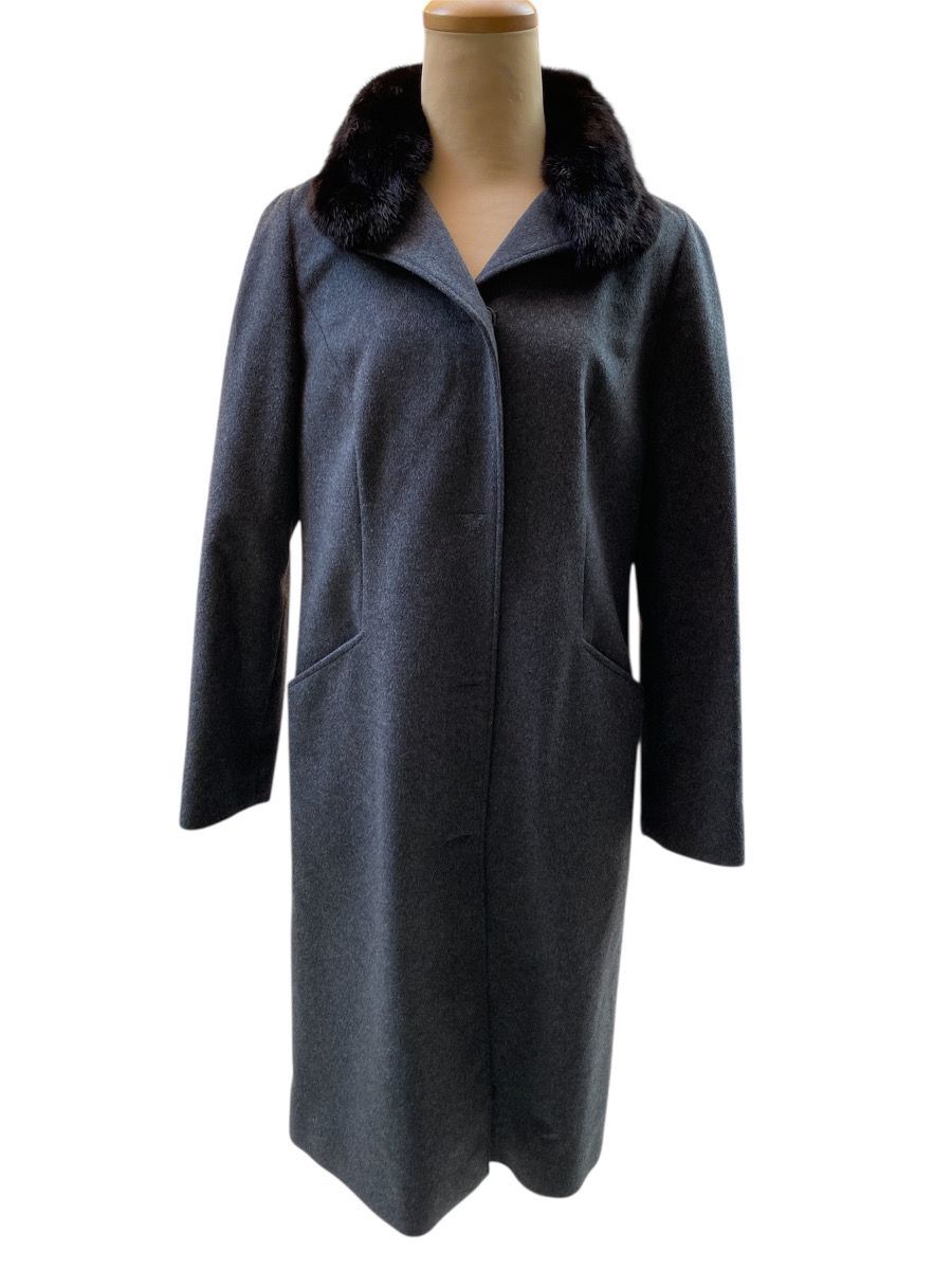 11952-095☆ 極美品 Leilian レリアン カシミヤ100% ロングコート