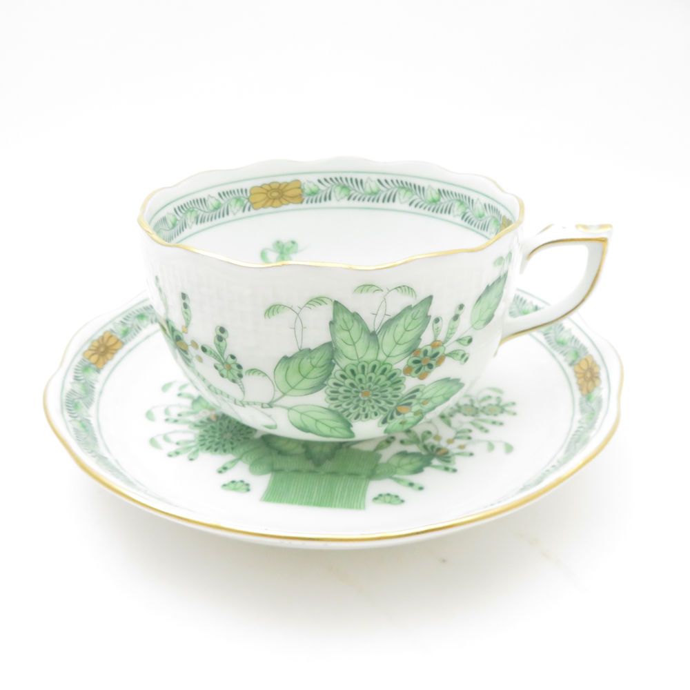 美品 Herend ヘレンド インドの華 FV ティーカップ＆ソーサー SC9502E2