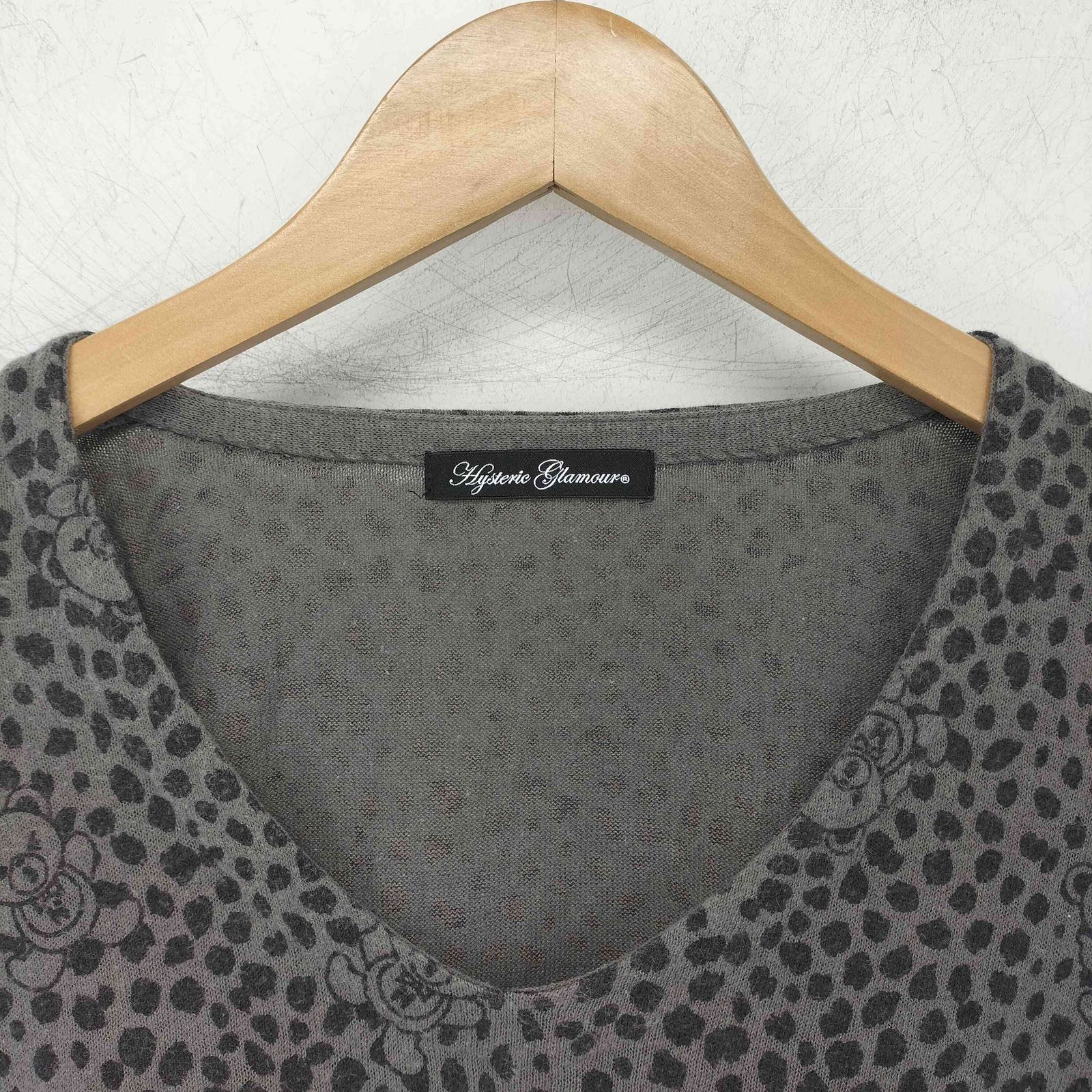 HYSTERIC GLAMOURレオパード柄 ニットセーター ヒステリックグラマー HYSTERIC GLAMOUR ヒスベア レオパード柄 S/S