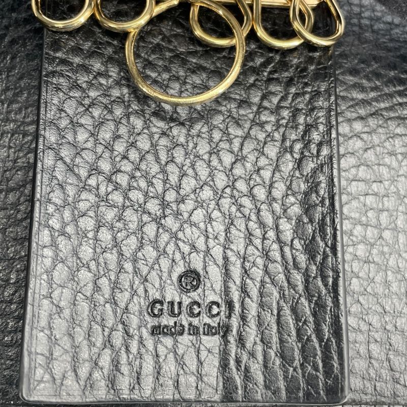 グッチ GUCCI GGマーモント 6連キーケース 456118 ブラック レザー