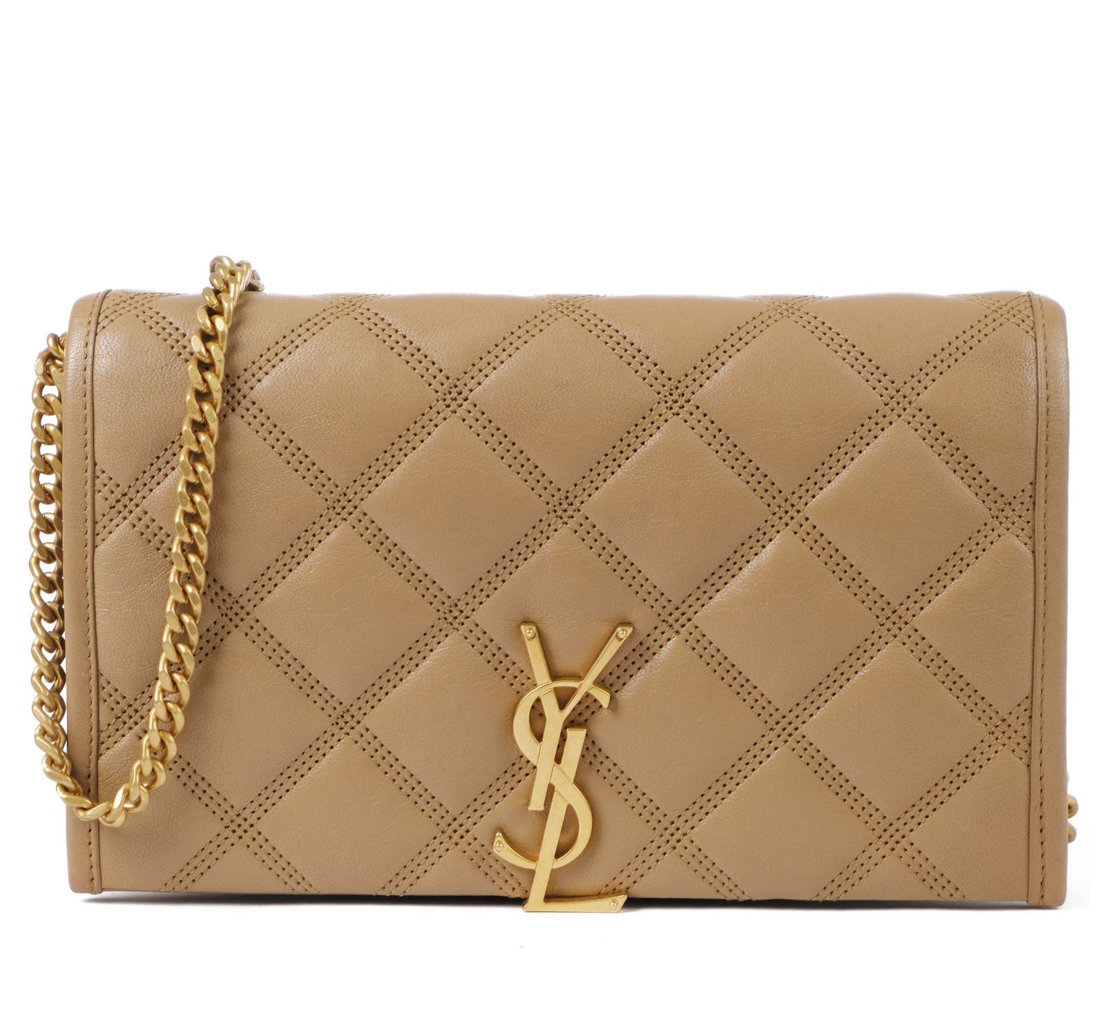 中古】SAINT LAURENT PARI サンローランパリ エンベロープ ベージュ 