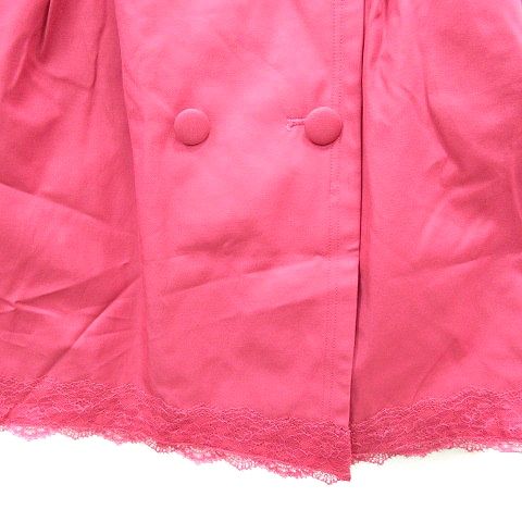 レストローズ L'EST ROSE フレアスカート ひざ丈 レース MT ピンク /MN