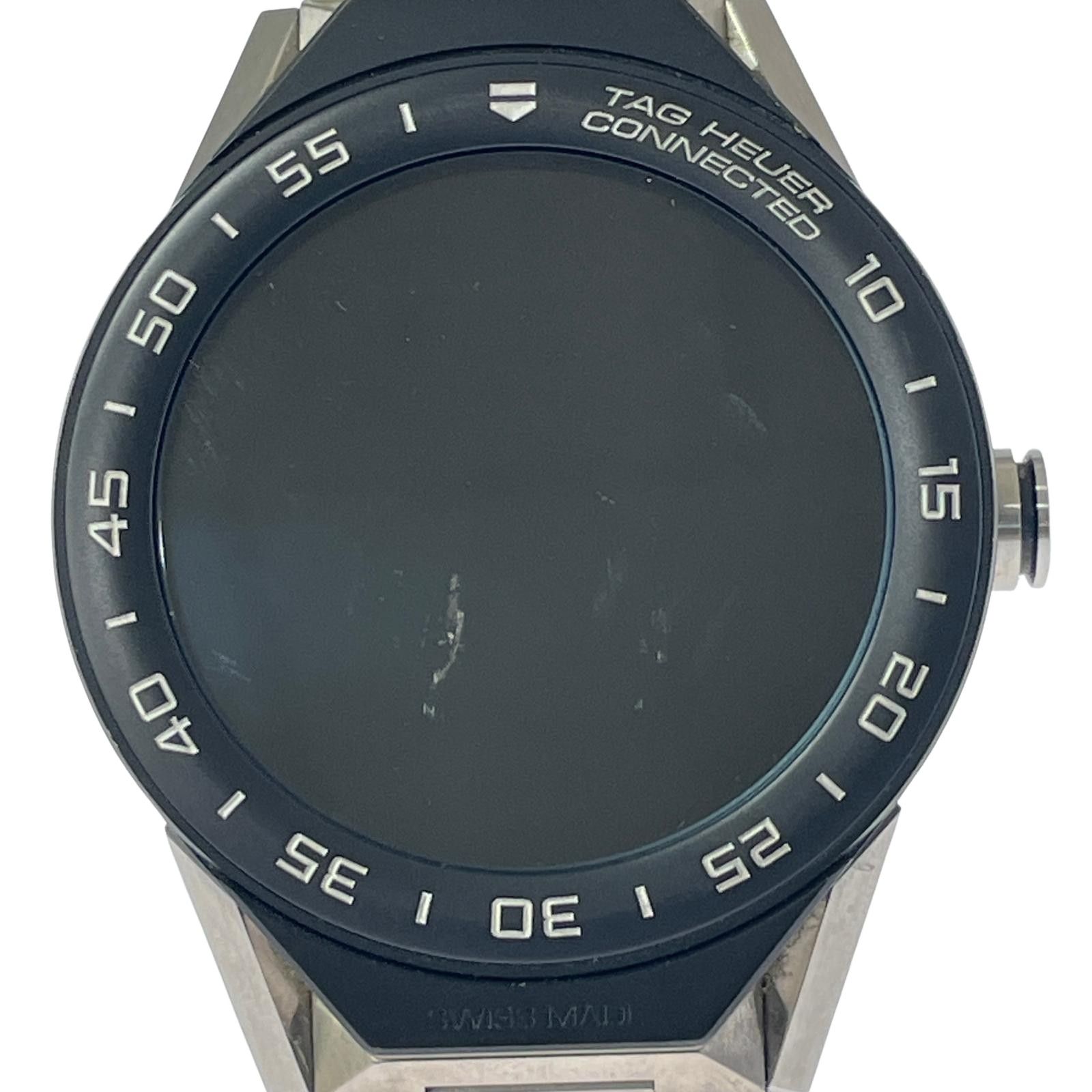 TAG HEUER タグ ホイヤー スマートウォッチ腕時計/ブラック×シルバー 