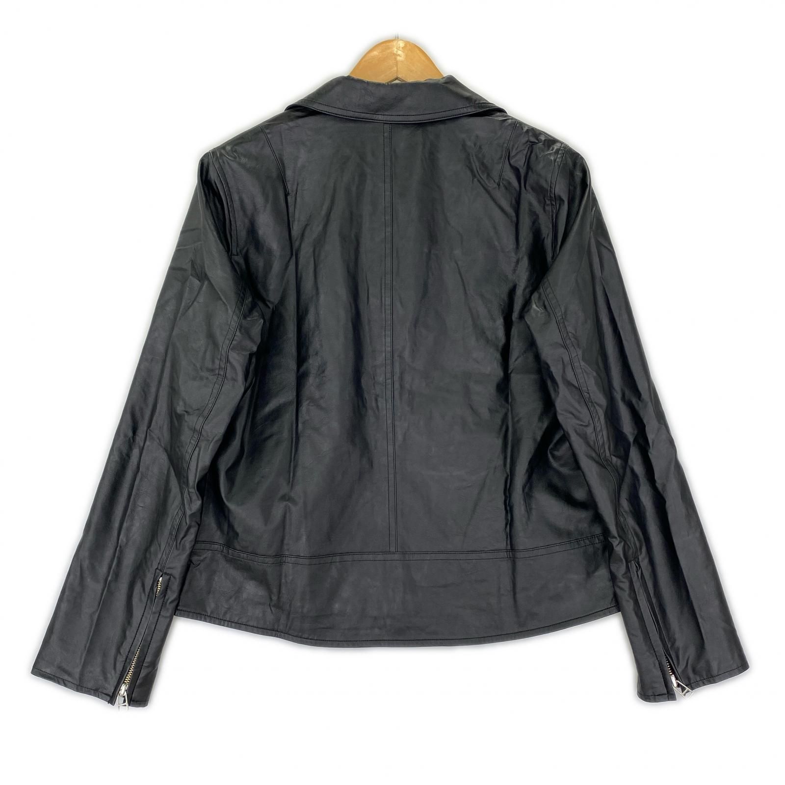 UNTITLED 黒 レザー ジャケット サイズ1 UNTITLED アンタイトル フェイクレザージャケット size1/ブラック