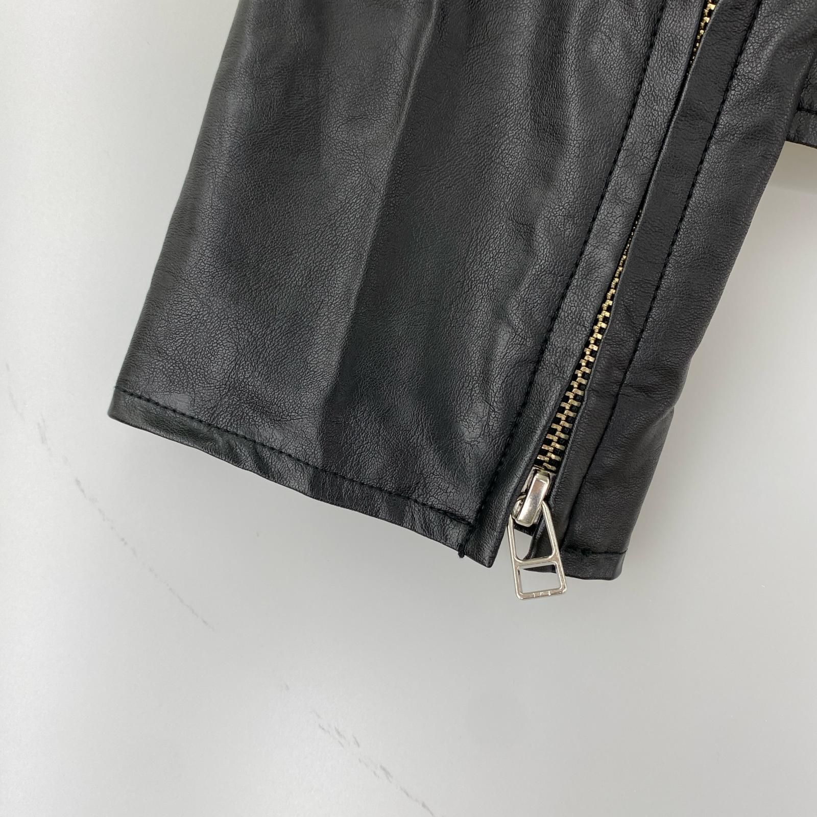 UNTITLED アンタイトル フェイクレザージャケット size1/ブラック