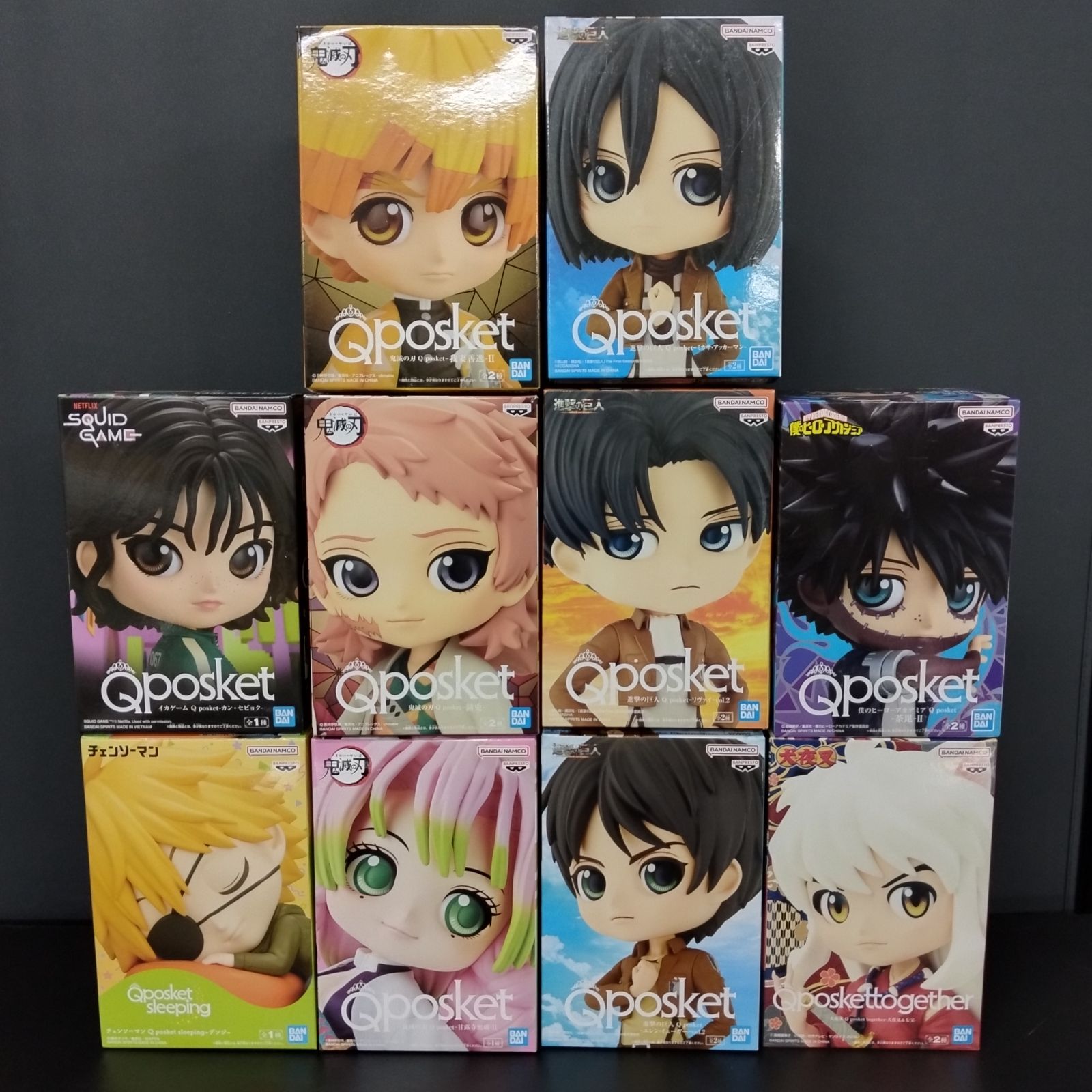 D9169] Qposket 10点セット 進撃の巨人 チェンソーマン 僕のヒーロー