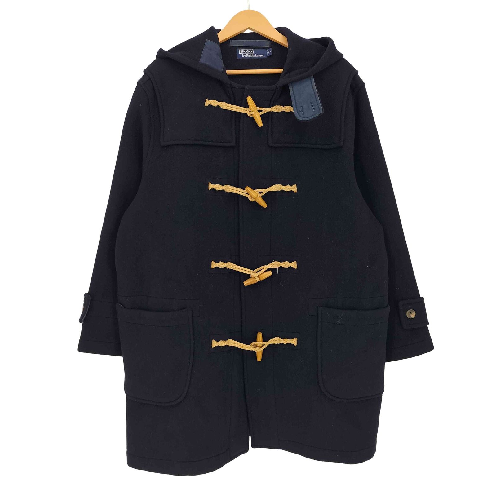 【90s 美品】ポロバイラルフローレン ダッフルコート ウール ブラック M ポロバイラルフローレン Polo by RALPH クリアランス LAUREN 90s~00s