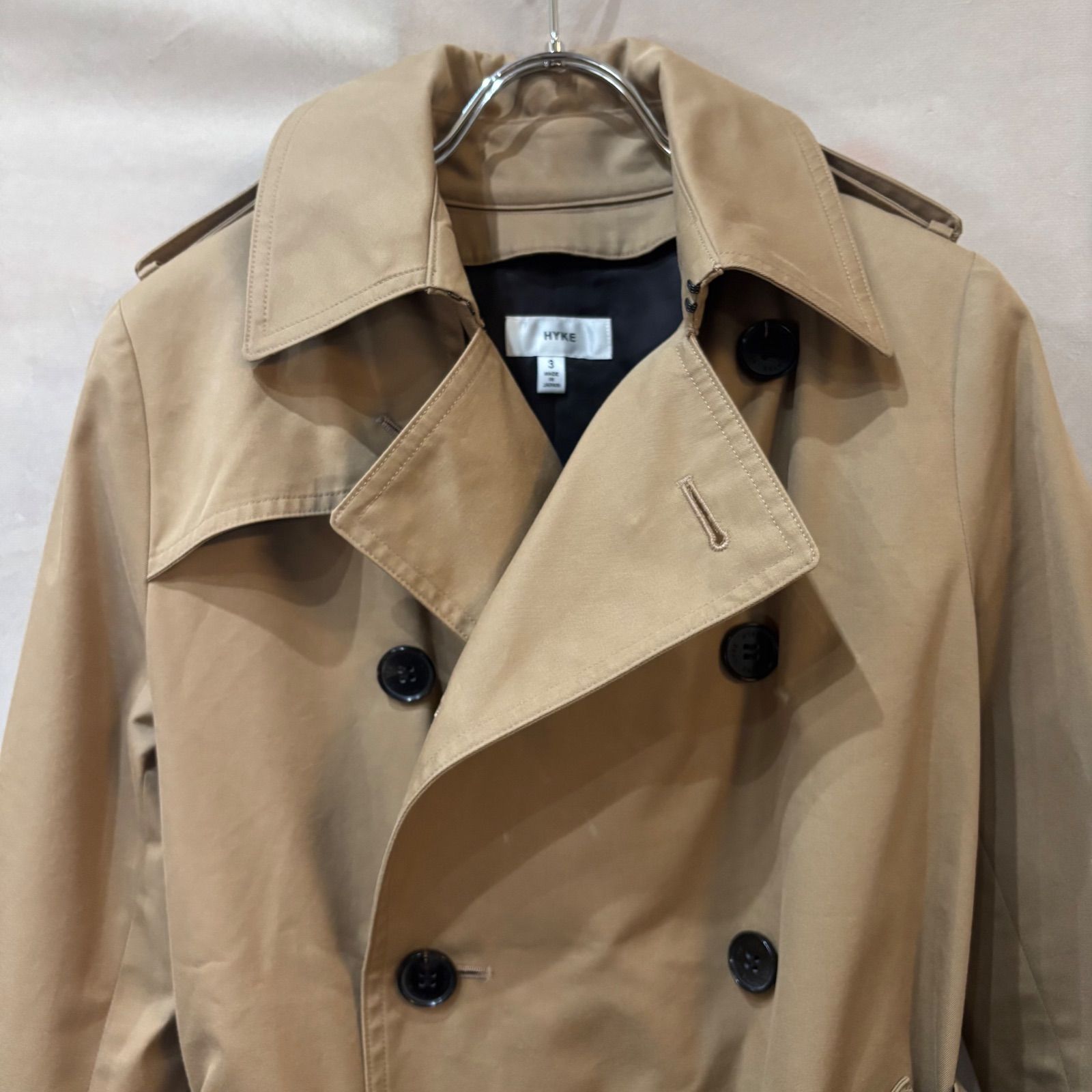 【美品】ハイク　ライナー付き　トレンチコート　ベージュ サイズ3 美品】ハイクライナー付きトレンチコートベージュ サイズ3