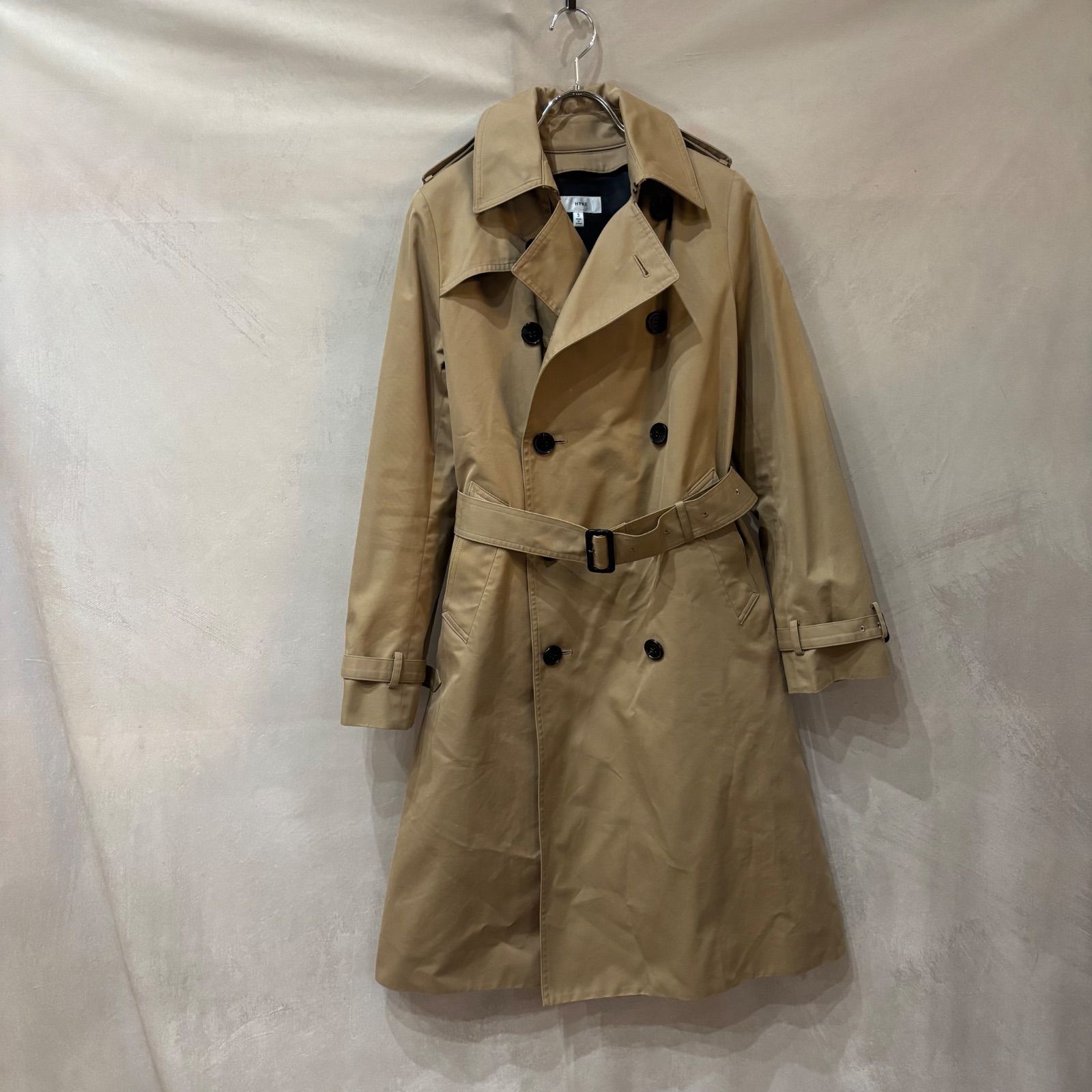 HYKE ハイク ライナー付 トレンチコート 3 ベージュ 日本製 レディース
