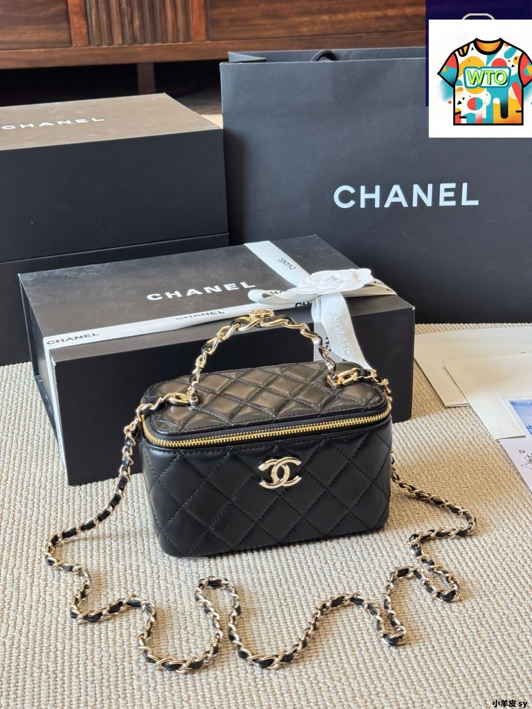 今日特価】Chanel シャネル コスメボックス ルテニウム銀色ハンドル
