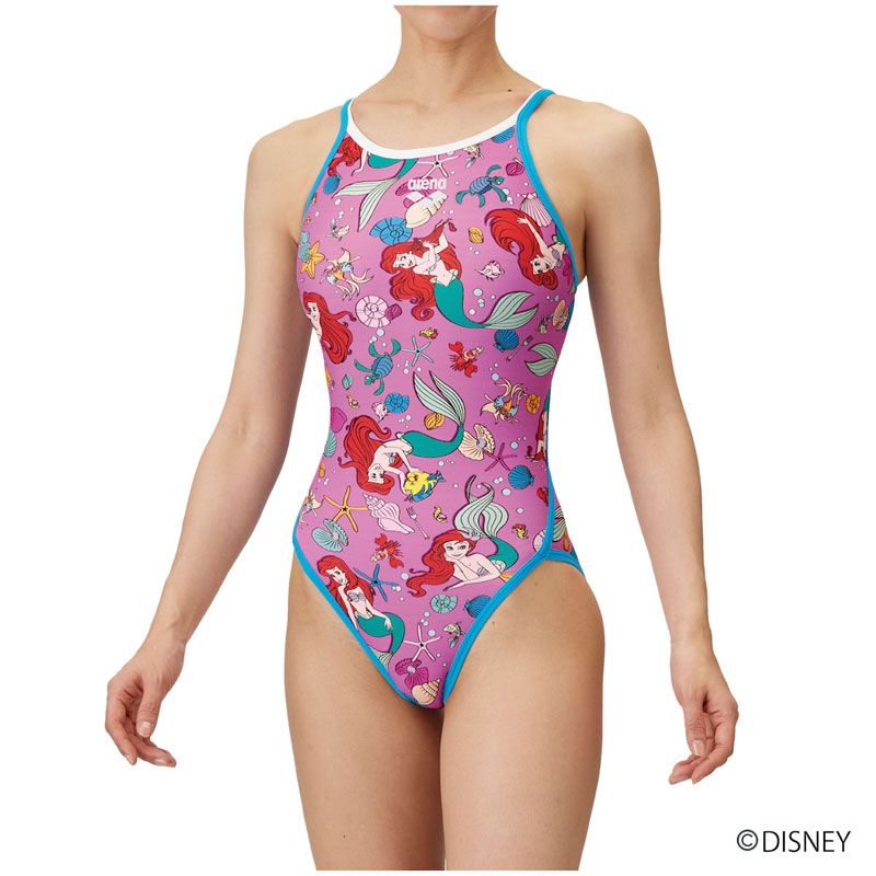 アリーナ ARENA トレーニングワンピース(オープンバック) 水泳 スイムウェア/水着 (AS5SWM56L)、(PKBL)ピンクｘブルー