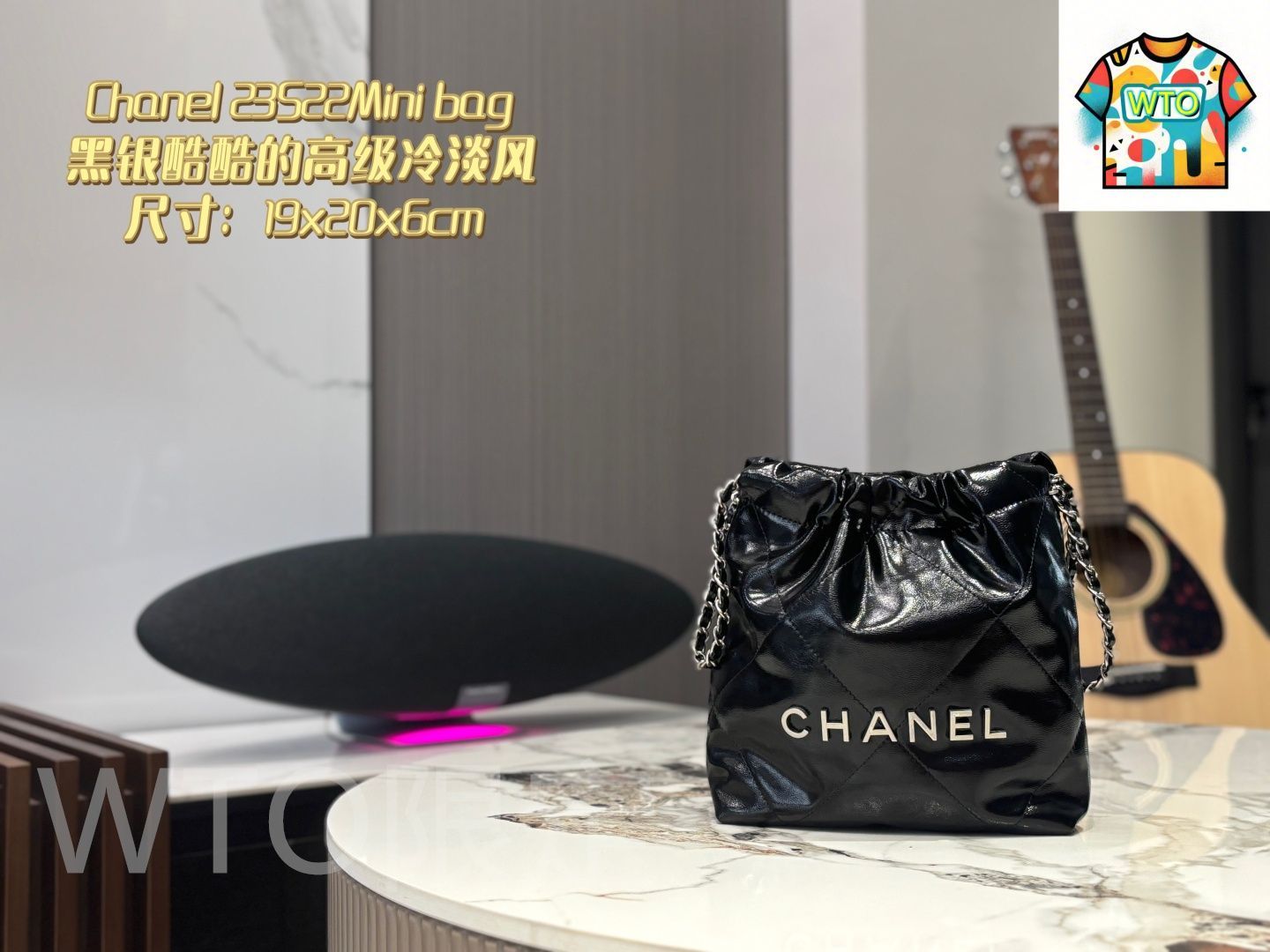 今日特価】Chanel シャネル ミニ22バッグ 小牛皮素材で柔らかく軽量