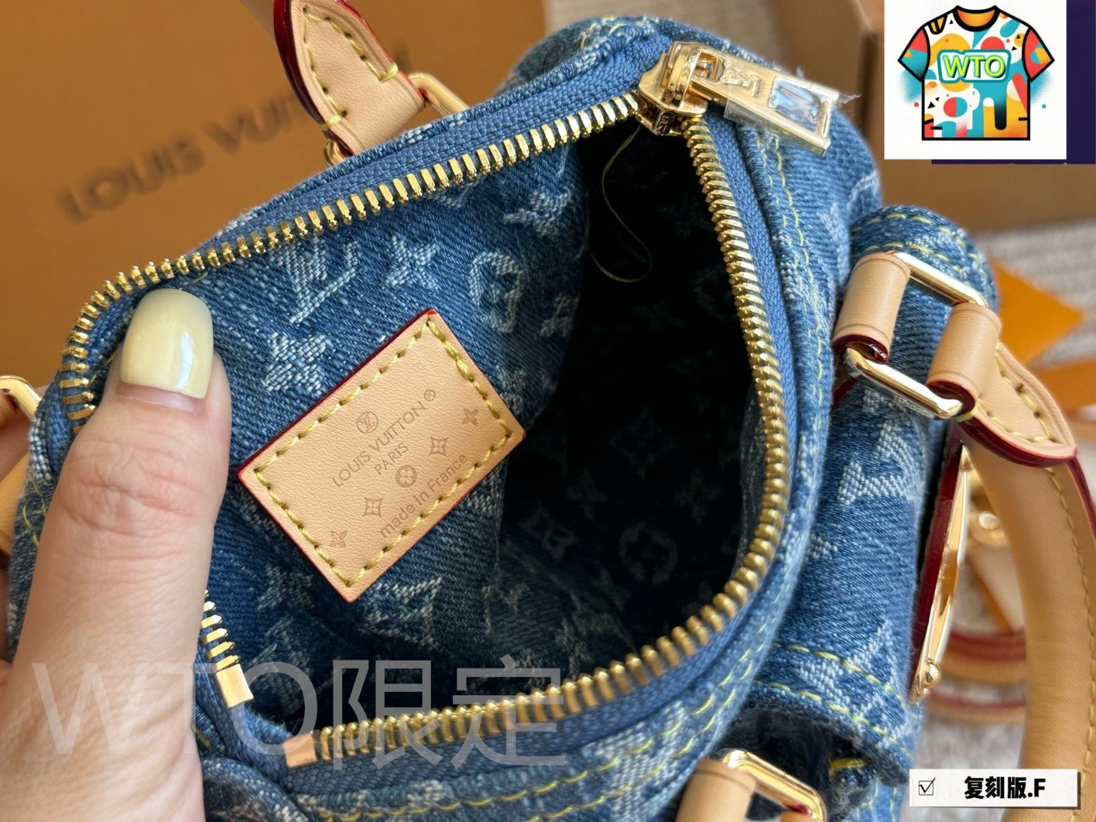 今日特価】LV ルイヴィトン ナノ スピーディ ヴィンテージデニム製