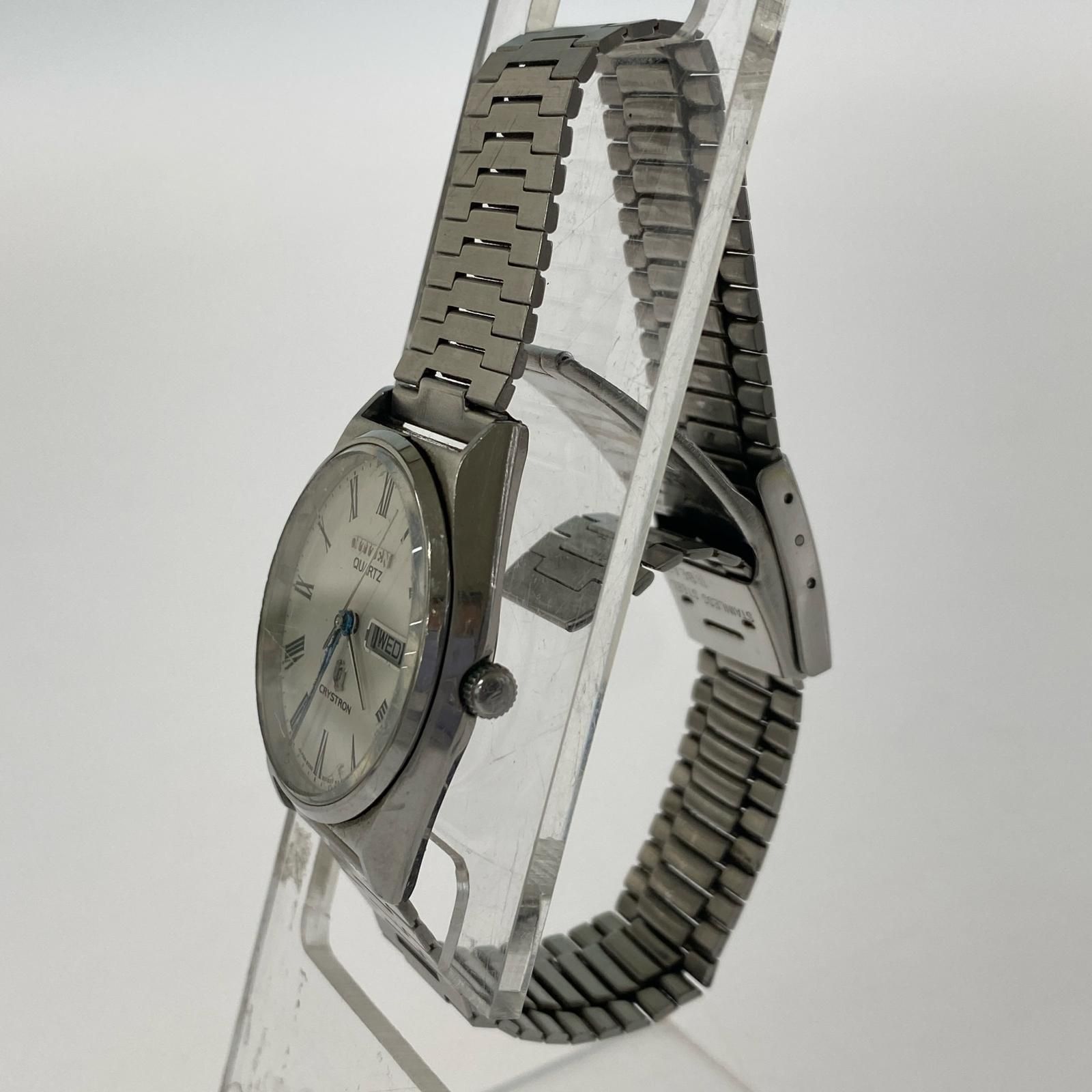 CITIZEN シチズン 4-850751 CRYSTORON腕時計/ホワイト×シルバー