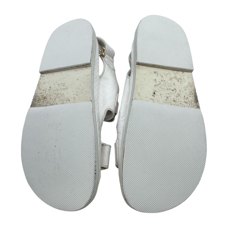 シャネル CHANEL ココマーク ボタン スポーツサンダル G35927 ホワイト