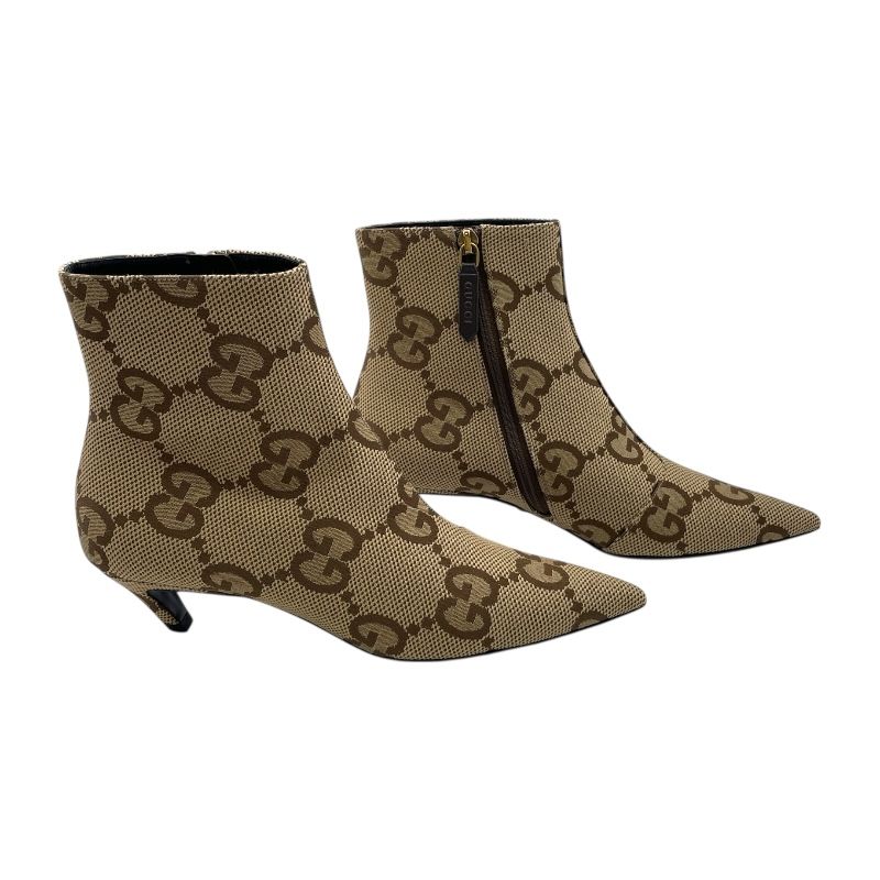 グッチ GUCCI ×BALENCIAGA GGキャンバスショートブーツ 676555