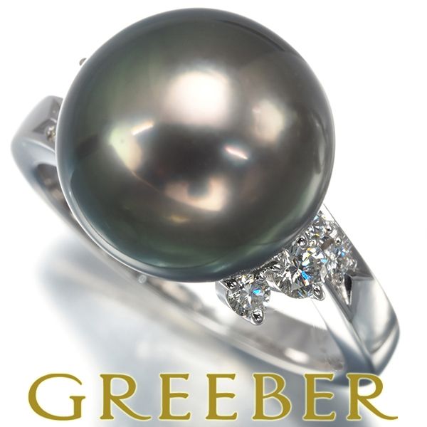 TASAKI タサキ リング ブラックパール 真珠 12.1mm ダイヤ