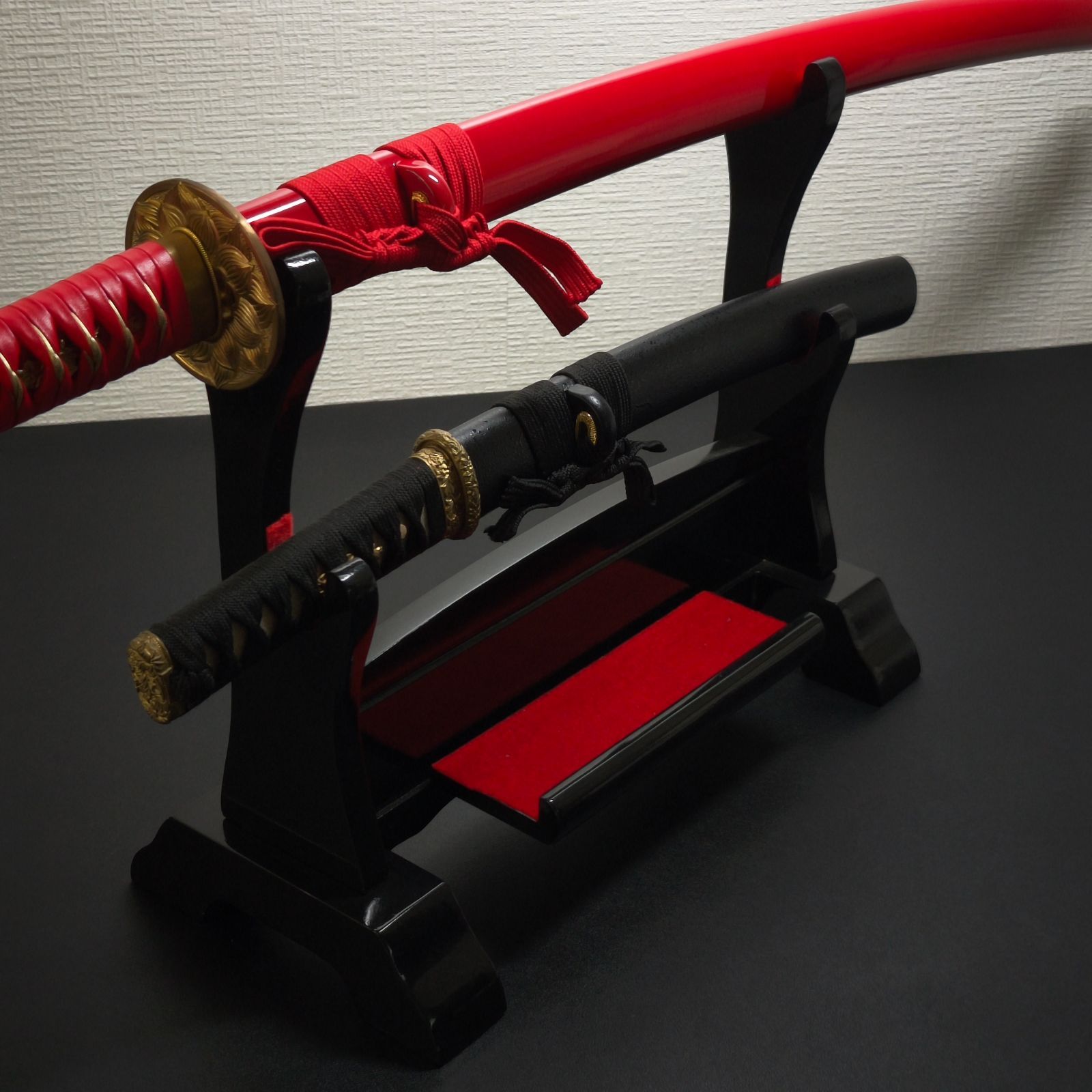 刀掛台 二本掛 組み立て式 横2本 掛け用 刀掛け 美術