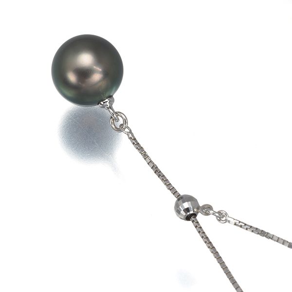 TASAKI タサキ ネックレス ブラックパール 真珠 8.4mm 一粒 Yドロップ