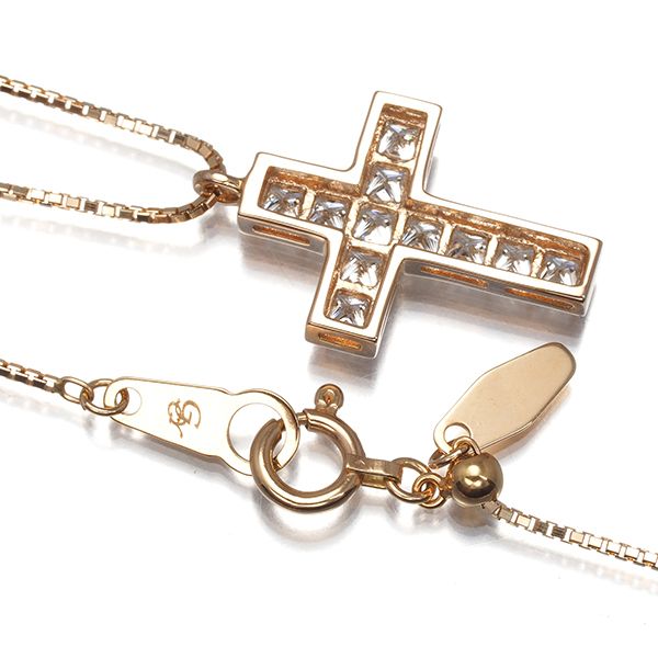 ゆきざき ネックレス ダイヤ ダイヤモンド 0.50ct リッチクロス K18PG