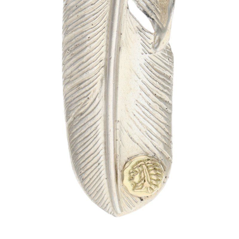 プレーン特大フェザー 右向き ネックレストップ ゴローズ goro's サイズ:特大 プレーン特大フェザー 右向き ネックレス