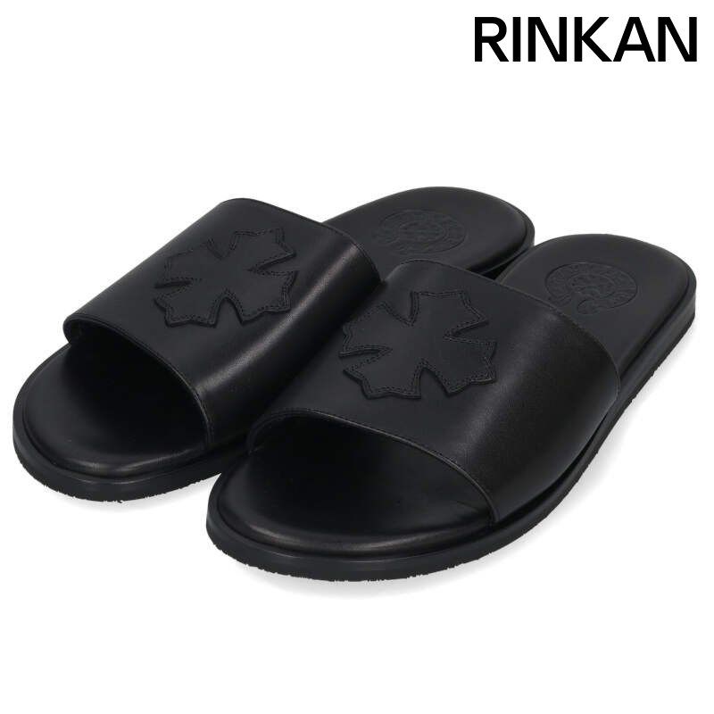 クロムハーツ CH SLIDE LEATHER CHプラスパッチレザーサンダル メンズ