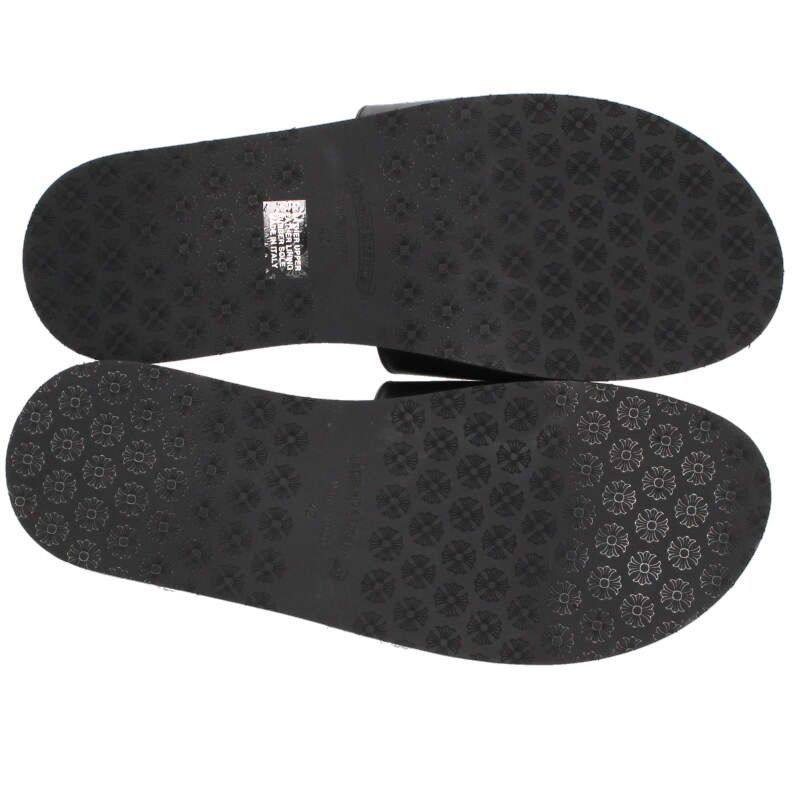 クロムハーツ CH SLIDE LEATHER CHプラスパッチレザーサンダル メンズ