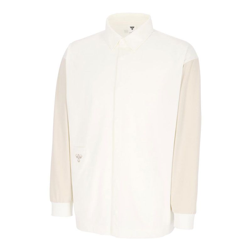 hummel(ヒュンメル) hummel PLAY 長袖フルボタンシャツ ウェア Ｔシャツ HAP7214、(11)オフホワイト
