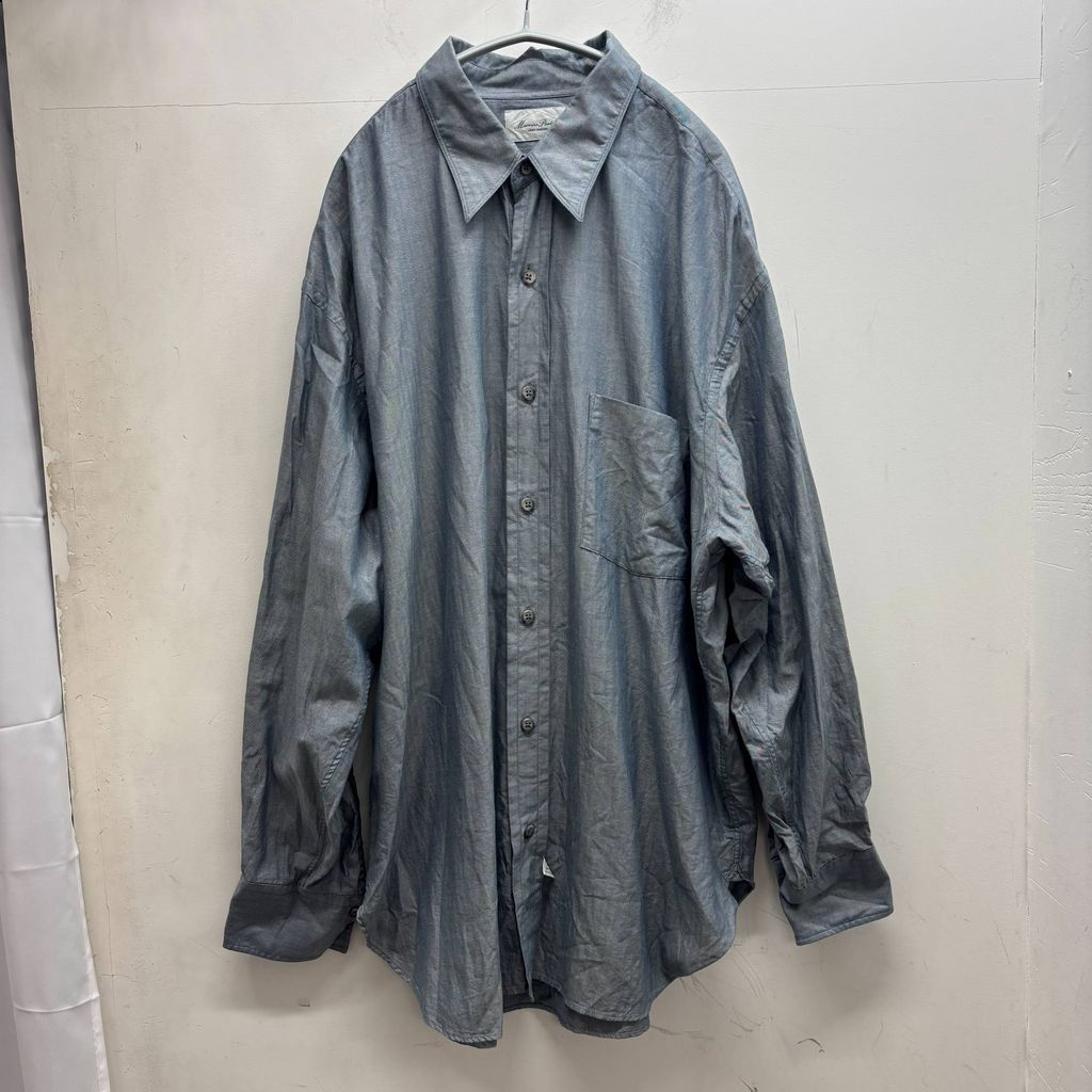 Marvine Pontiak チェック柄長袖シャツ Marvine pontiak 長袖シャツ 青系チェック marvine pontiak ネイビー