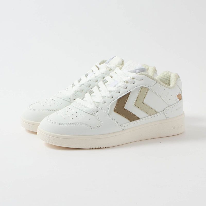 hummel(ヒュンメル)ライフスタイルシューズ ST. POWER PLAY WMNS LZD スポーツスタイル シューズ スポーツカジュアルシューズ HM227961、(9469)BR.WH/B.WH