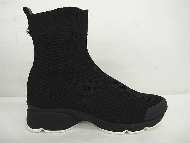 未使用同様 保管品 fitfit ウェービーソールニットブーツ 84970 黒