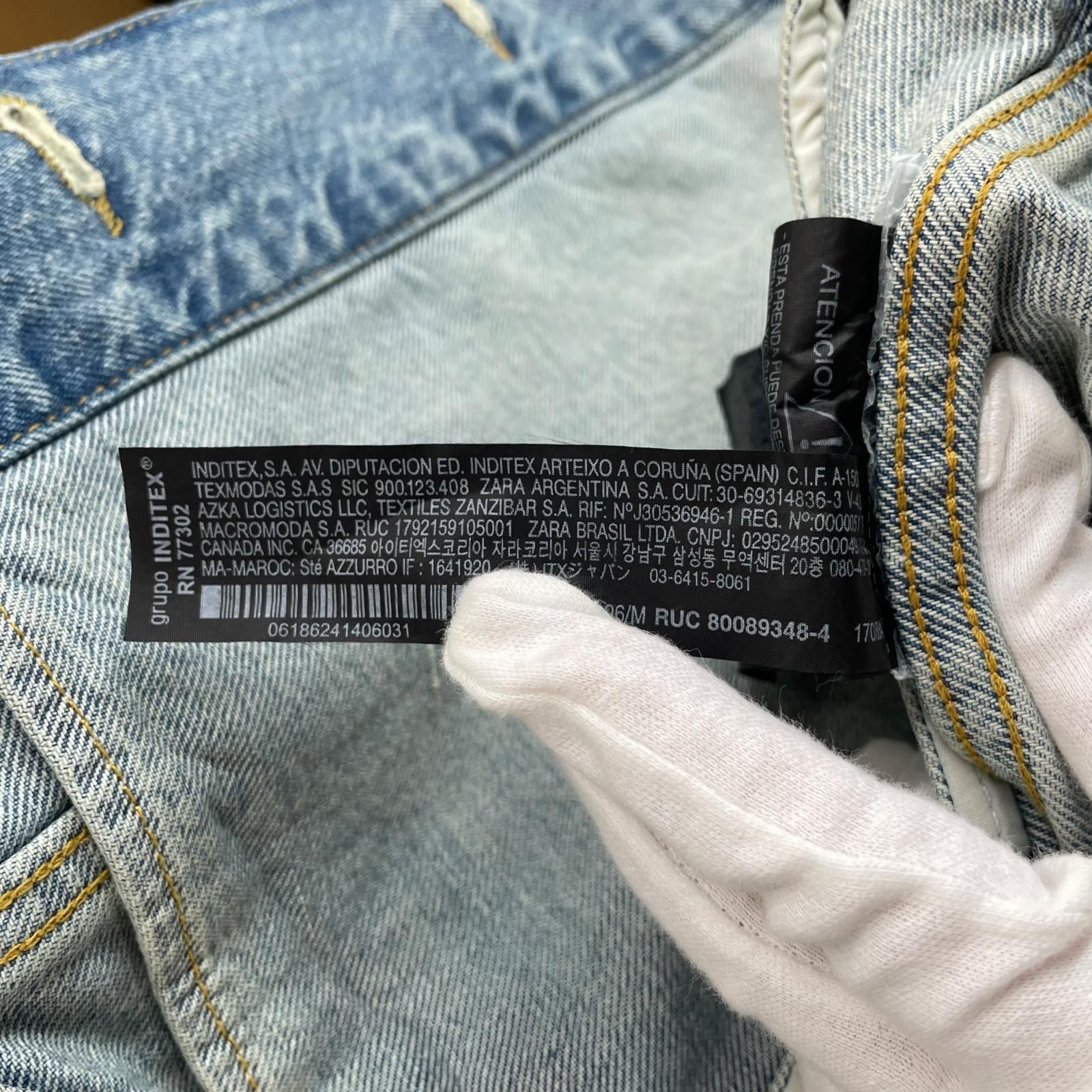 未使用品 ZARA ザラ 無地 秋冬 AW デニムジャケット コットン ブルー 