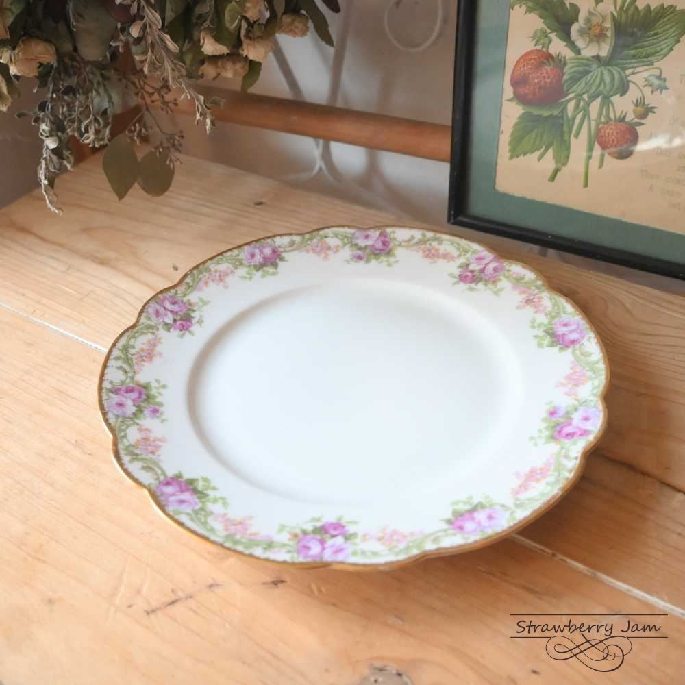 アビランドHAVILAND リモージュ磁器ケーキプレート39cm 未使用 HAVILAND リモージュ磁器 ケーキ、デザートプレート6枚セット 未使用