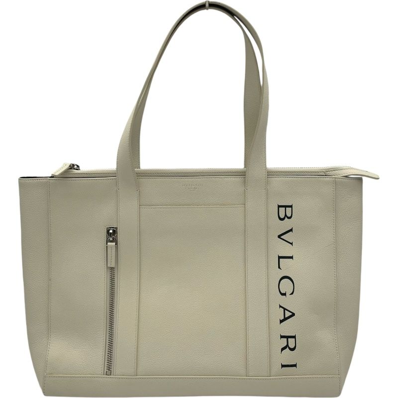 BVLGARI】ブルガリ ホワイト ロゴ入り ショルダーバッグ BVLGARI