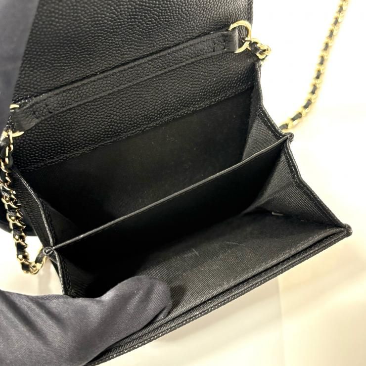 シャネル CHANEL マドモアゼル チェーンショルダー キャビアスキン