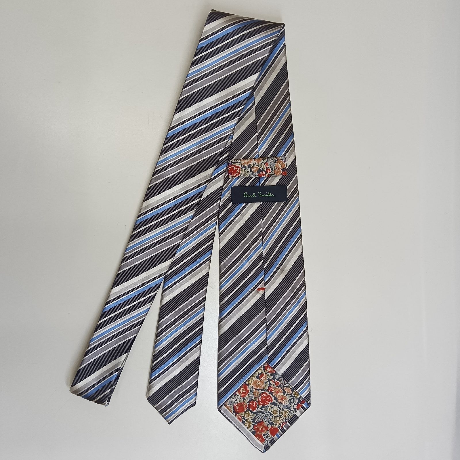 美品☆Paul Smith ／ ポールスミス ネクタイ ／ レジメ ストライプ柄