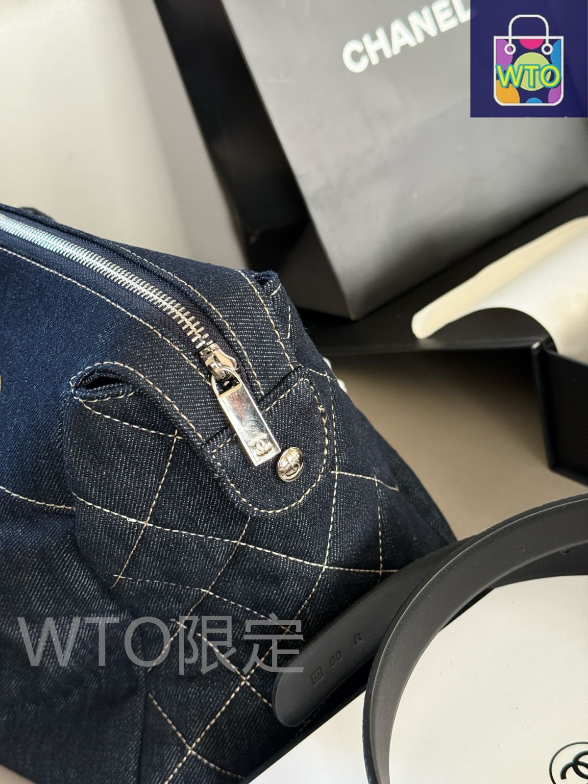 今日特価】Chanel シャネル ヴィンテージ デニム ショッピングバッグ