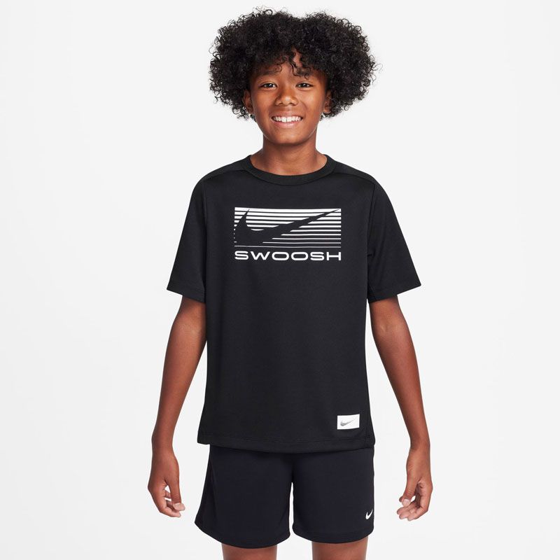 【HOT，お得】 NIKE(ナイキ) ナイキ YTH DF マルチ S/S トップ GX LOVE マルチアスレ ウェア シャツ HJ3743、(010)ブラック/ブラック その他