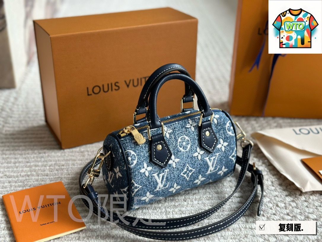 新品未使用 ルイ ヴィトン モノグラムデニム ナノスピーディ LOUIS VUITTON ルイヴィトン ナノ・スピーディ モノグラム・デニム